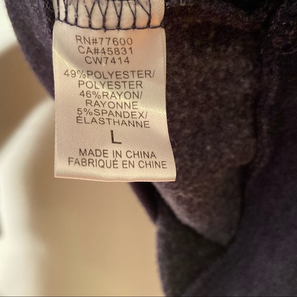 Chaser Tiny Heart Sweater Pullover Sweatshirt Avalon Scoop Neck Large Blue Red - Picture 8 of 8